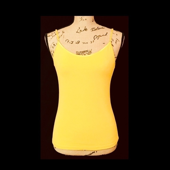 BOZZOLO Basic Cami Camisole Tank Top, MUSTARD YELLOW, Women's Size Large, NWOT - Picture 1 of 7